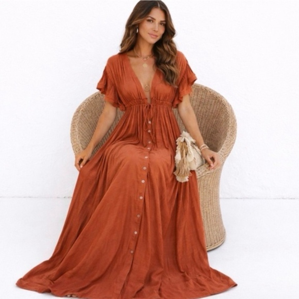 NEW Womens Sexy Caftan Maxi Boho Long Beach Summer Robe Solid Loungewear Kimono